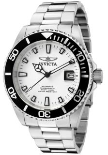 Invicta 1002  Watches,Mens Pro Diver Automatic White Dial Stainless Steel, Casual Invicta Automatic Watches