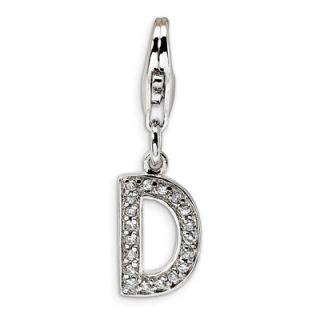 Amore La Vita™ Letter D Charm with Cubic Zirconia in Sterling