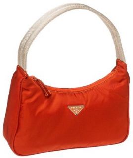Prada Women's Small Nylon Shoulder Bag, Orange: Clothing