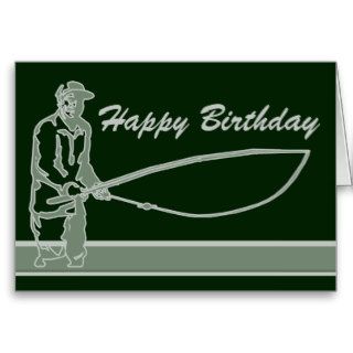 Fisherman Happy Birthday Card