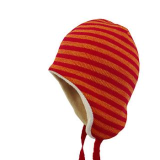 organic merino velour lined baby hat by lana bambini