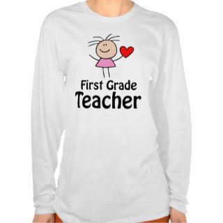 I Heart First Grade Teacher Shirts
