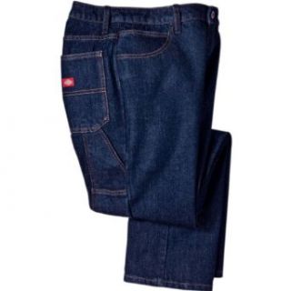 Dickies Occupational Workwear FD235RNB Denim Cotton Relaxed Fit Women's Industrial Carpenter Jean with Straight Leg, Indigo Blue