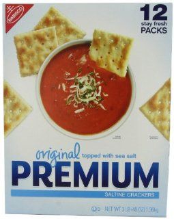 Nabisco Original Premium Saltine Crackers Topped with Sea Salt, 3 Pound : Packaged Saltine Snack Crackers : Grocery & Gourmet Food