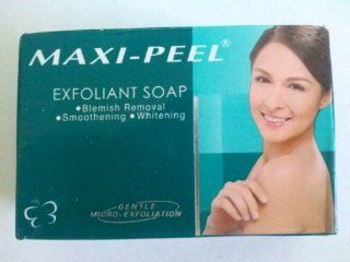 Maxi  Peel / Expoliant Soap   Blemish removal  Smoothening   Whitening   3 x 90g   Product of Philippines : Facial Care Products : Beauty
