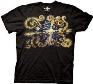 Dr. Doctor Who Van Gogh The Pandoric Opens Black Adult T shirt: Clothing