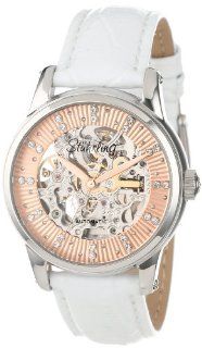 Stuhrling Original Women's 576.1115P53 "Vogue Audrey Stella" Stainless Steel Automatic Watch with Leather Band: Watches
