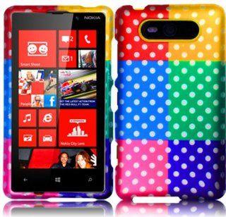 For Nokia Lumia 820 Hard Design Cover Case Colorful Polka Dots Accessory: Cell Phones & Accessories