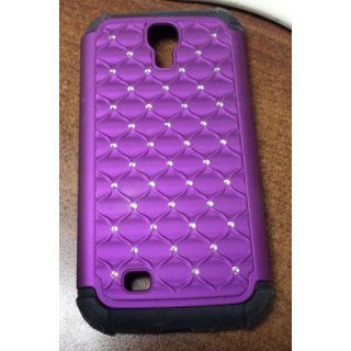Purple Deluxe Xshield Hybrid Gel Rhinestone Bling Case Cover for Samsung Galaxy S4 i9500+ Pen Stylus: Cell Phones & Accessories