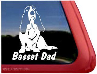 Basset Hound Dad Dog Vinyl Window Auto Decal Sticker Automotive