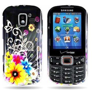 Chromatic Flower Protector Case Samsung Intensity III SCH U485 Cell Phones & Accessories