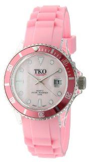 TKO ORLOGI Women's TK501 PK Venetia Plastic Case and Rubber Strap Watch Watches
