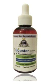 TriBooster for Men No PG: Minoxidil Enhanced with Coenzyme Q10, Biotin, Vitamin, Amino Acids, Intensive Treatment & Complete Solution for Hair Loss / Thinning, hair regrowth (2oz, one month supply) 30 days money back Guarantee, No propylene Glycol : Y 