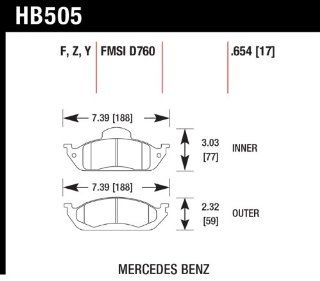 Hawk Performance HB505Z.654 Performance Ceramic Brake Pad: Automotive