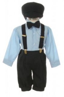 Vintage Dress Suit Tuxedo Knickers Outfit Set Baby Boys & Toddler Navy Blue Pinstripe Clothing