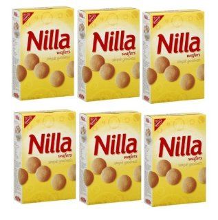 Tj Nabisco Nilla Wafers Delectable Cookie Wafers   6 Carton Pack of 3.25 Oz Packs : Grocery & Gourmet Food