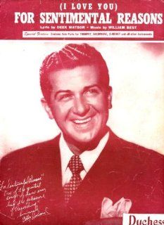 (I Love You) For Sentimental Reasons Original 1946 Vintage Sheet Music with Billy Howard : Other Products : Everything Else