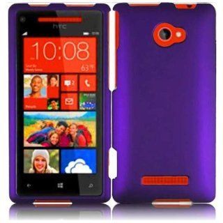 VMG HTC Windows Phone 8X Hard Phone Case Cover   PURPLE Hard 2 Pc Plastic Snap On Case Cover for HTC Windows Phone 8X Cell Phone [by VANMOBILEGEAR]: Cell Phones & Accessories