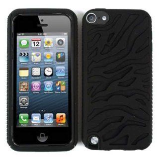 Cell Armor Hybrid Novelty Protector Case for iPod touch 5 (Black Zebra on Black) : MP3 Players & Accessories