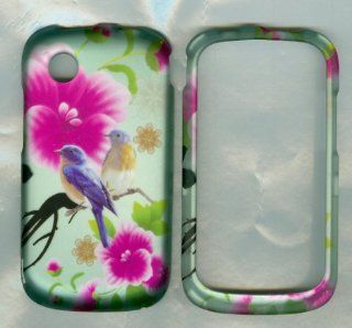 Zte Avail Z990 At&t / Zte Merit 990g Straight Talk Rubberized Faceplate Hard Phone Case Cover Snap on Protector Accessory Cute Birds Spring Flowers: Cell Phones & Accessories