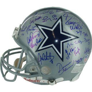 Steiner Sports NFL Dallas Cowboys Greats Team Signed Helmet : Sports Related Collectible Helmets : Sports & Outdoors