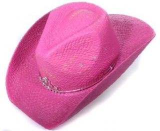 Peter Grimm Bright Pink Bling Tiara Girls Cowboy Hat   Kids: Clothing