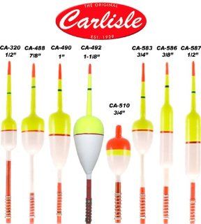 Carlisle 320 1/2 Inch Balsa Wood Fishing Float, Red and Yellow Finish : Fishing Corks Floats And Bobbers : Sports & Outdoors