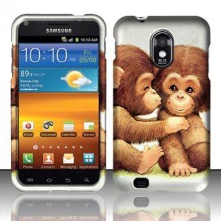VMG 2 Item Combo for Samsung Galaxy S II S2 4G D710 Epic 4G Touch (Boost/Virgin Mobile, Ting, Sprint Carrier Versions) Design Hard Cell Phone Case Cover   Brown Monkeys + LCD Clear Screen Saver Protector *** SPRINT VERSION ONLY *** Cell Phones & Acces