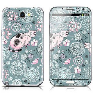 SX 075 Cat Pattern Front and Back Protector Stickers for Samsung Note 2 N7100: Cell Phones & Accessories