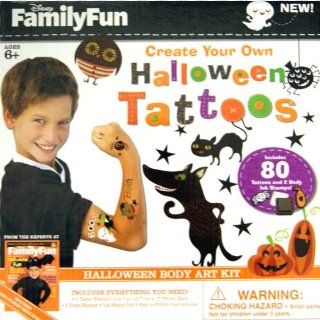 Disney FamilyFun CREATE YOUR OWN Halloween TATTOOS Body Art Kit (Includes 80 TEMPORARY TATTOOS & 2 Body Ink Stamps!): Toys & Games