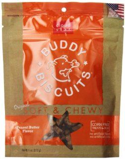 Cloud Star Soft & Chewy Buddy Biscuits Dog Treats, Peanut Butter, 6 Ounce Pouches (Pack of 4) : Pet Snack Treats : Pet Supplies