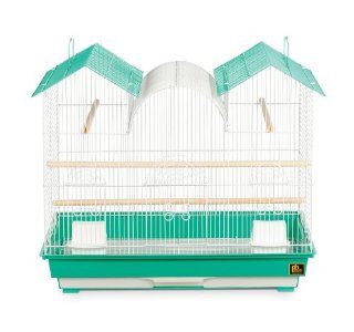 Prevue Hendryx SP1804TR 2 Triple Roof Bird Cage, Teal and White : Pet Supplies
