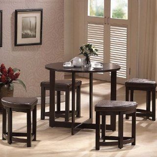 Shop Baxton Studio Rochester Brown Modern Bar Table Set with Nesting Stools at the  Furniture Store