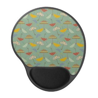 Cute Pattern Umbrellas Spring Rain Design Gel Mouse Mat