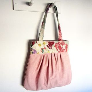 olive knitting bag: antique chambray by lily button treasures