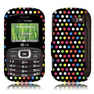 Rainbow Dots Hard Phone Cover Case for LG Octane VN530 Cell Phones & Accessories