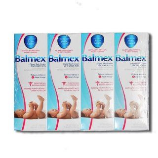 Balmex Diaper Rash Cream with Activguard 4 Oz (Pack of 4): Health & Personal Care