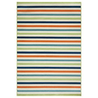Indoor/outdoor Multicolor Striped Rug (53 X 76)