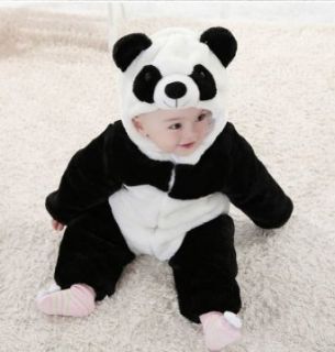 Meilaier Unisex baby Winter Flannel Romper Panda Onesie Outfits Suit: Clothing