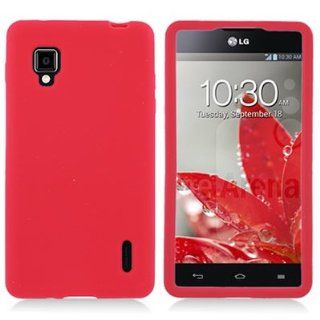 CoverON Soft Silicone RED Skin Cover Case for LG LS970 OPTIMUS G / ECLIPSE 4G LTE [WCP535]: Cell Phones & Accessories