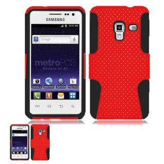 Samsung R820 Galaxy Admire 4G Red And Black Hybrid Net Case: Cell Phones & Accessories
