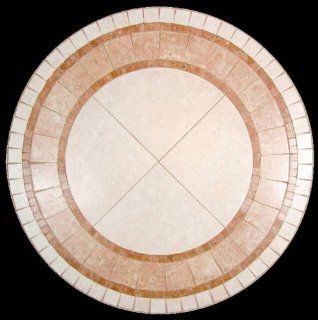 Angelfire Natural Mosaic Stone Table Top 36" Round   Coffee Tables