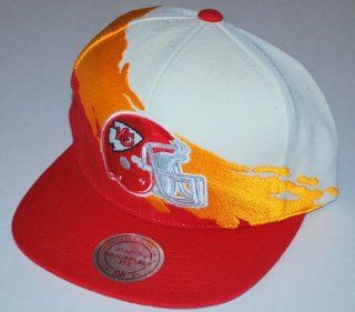 NFL Mitchell & Ness Kansas City Chiefs Paintbrush Snapback Hat   Red : Sports Fan Baseball Caps : Sports & Outdoors