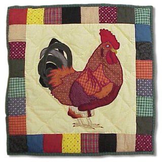 Patch Magic Rooster  Rooster Toss Pillow, 16 Inch by 16 Inch   Throw Pillows