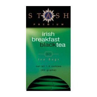 Stash Tea Black Tea (contains caffeine)   Irish Breakfast 20 foil tea bags (Pack of 6) : Grocery Tea Sampler : Grocery & Gourmet Food
