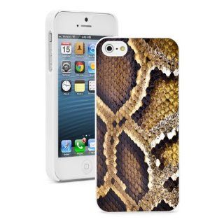 Apple iPhone 4 4S 4G White 4W544 Hard Back Case Cover Color Snake Skin Cell Phones & Accessories