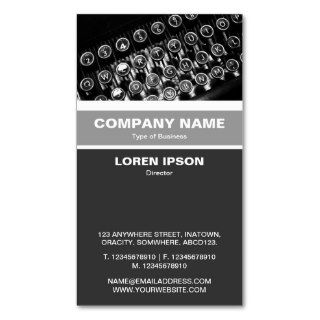 Vertical Banded   Vintage Typewriter Keys Business Cards