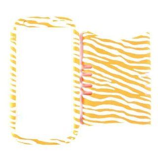 Cell Armor I747 RSNAP TE548 Rocker Snap On Case for Samsung Galaxy S3 I747   Retail Packaging   Yellow Zebra on White: Cell Phones & Accessories