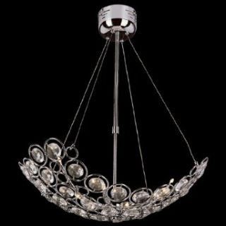Trans Globe Lighting MDN 549 Six Light Foyer Pendant from the Modern Collection, Chrome   Ceiling Pendant Fixtures  