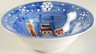 Tabletops Unlimited Snow Family Soup/Cereal Bowl, Fine China Dinnerware   Blue W